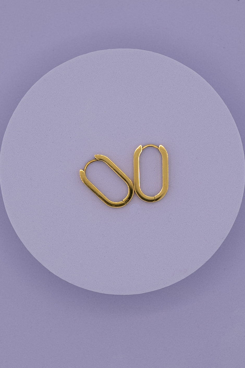 Ohrringe aus Rostfreiem Stahl - Oval Gold