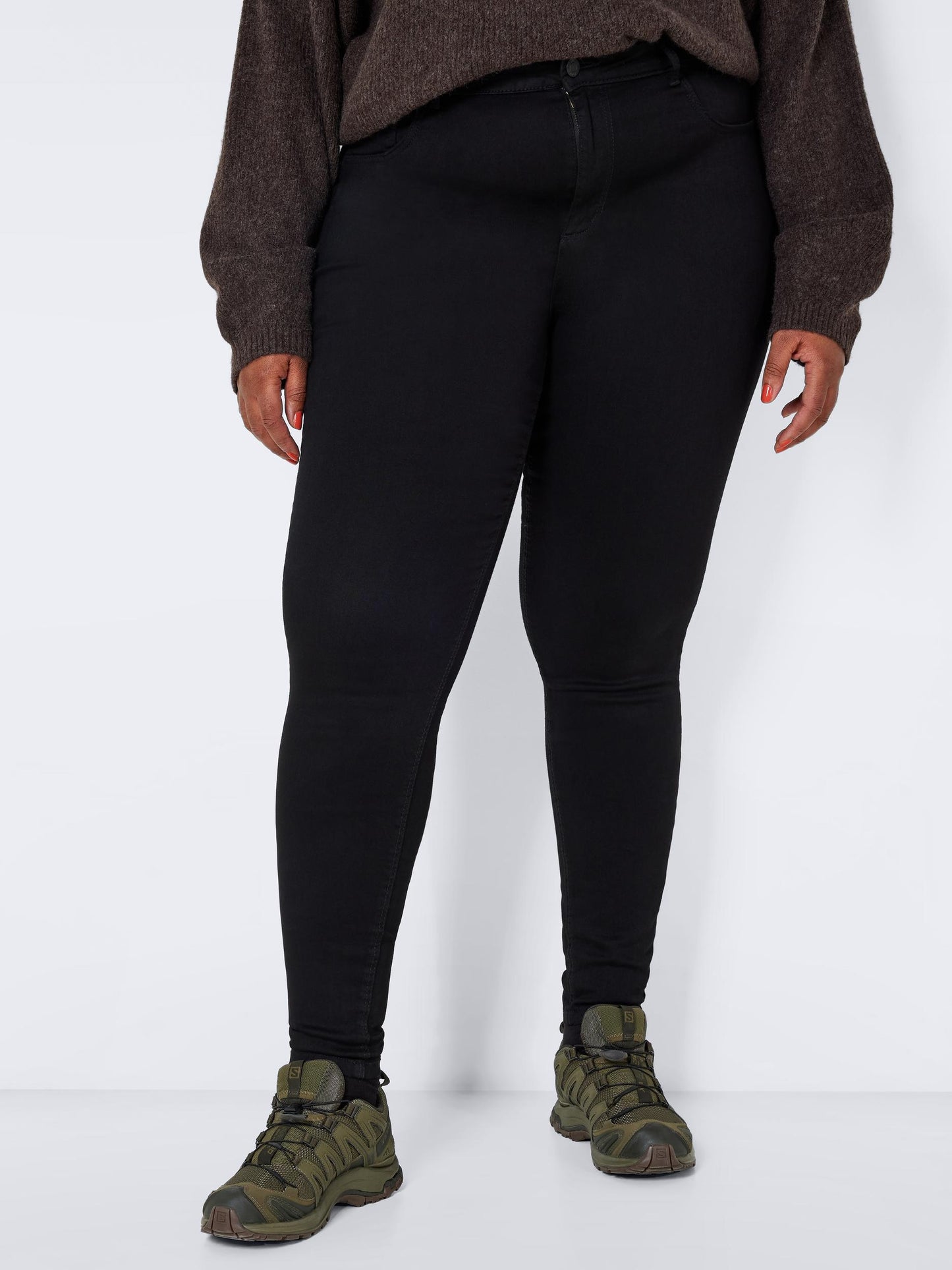 NMCALLIE HW JEANS CURVE - BLACK DENIM