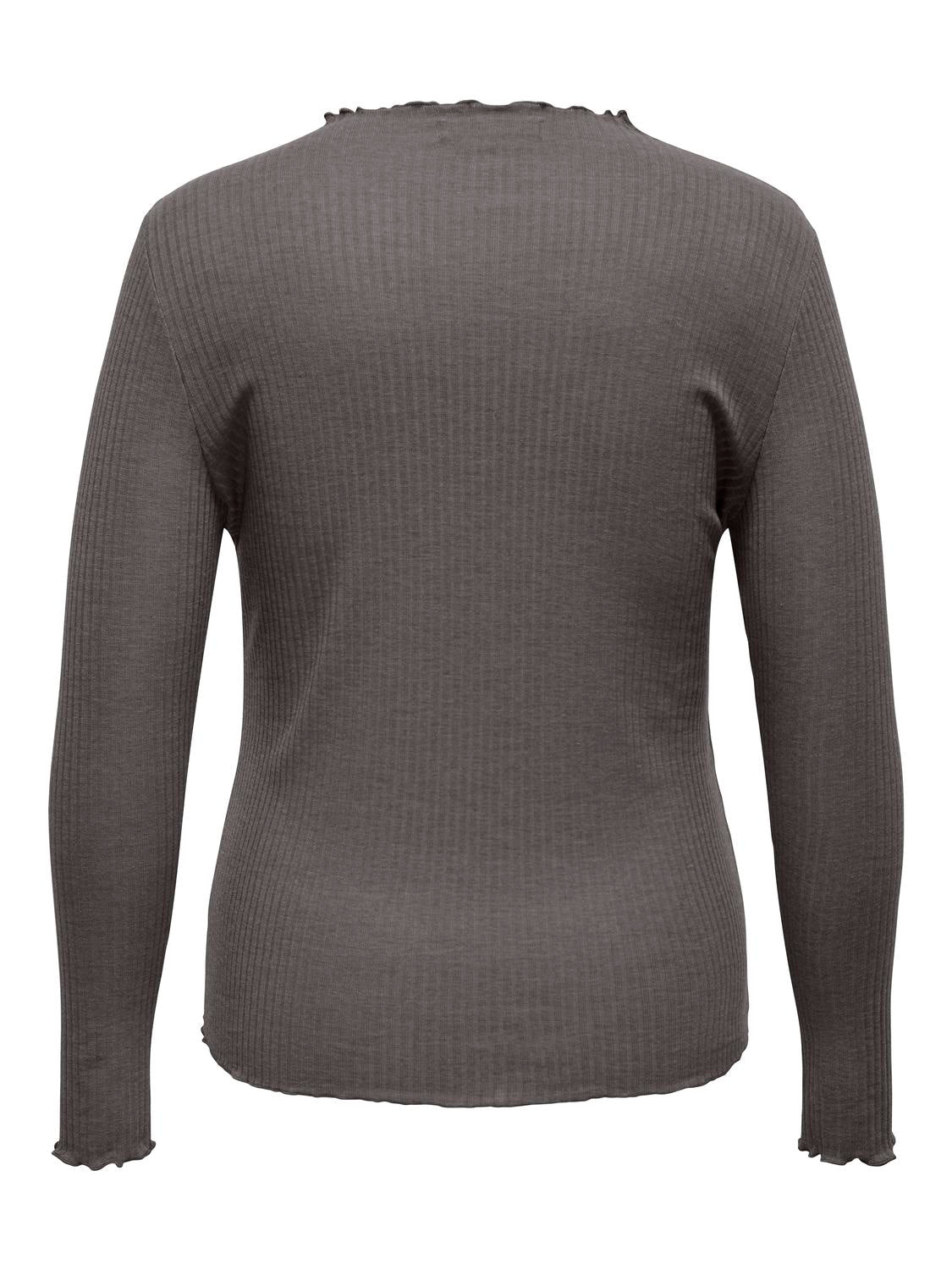 CARALLY LS HIGH NECK TOP