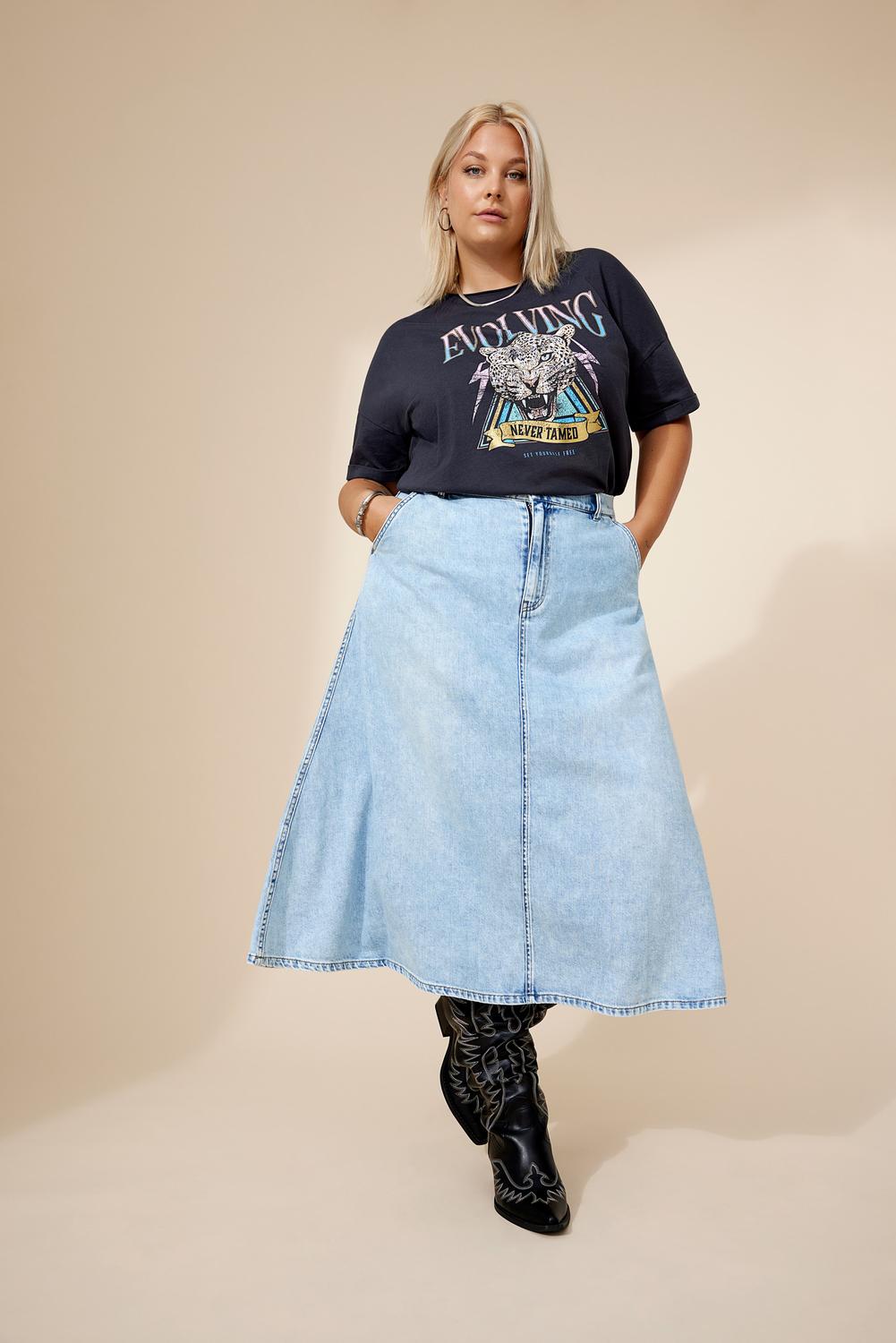 CARMINDY LOOSE MIDI SKIRT