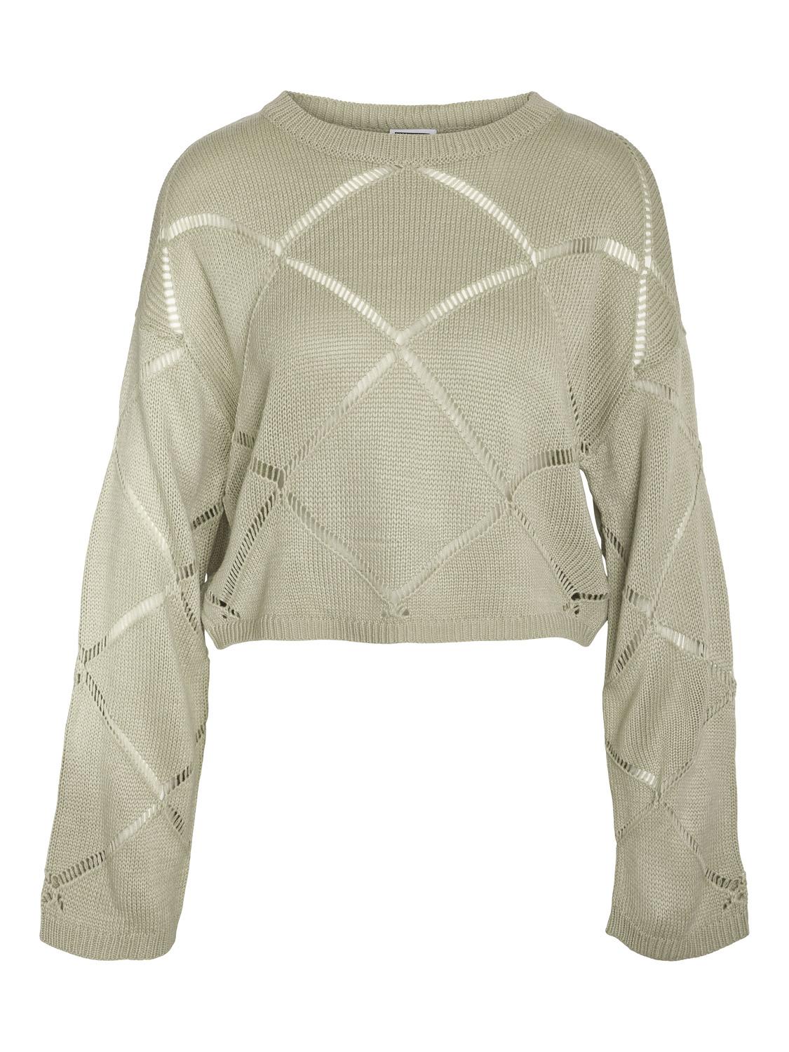 NMJUNE - O-NECK CROP KNIT