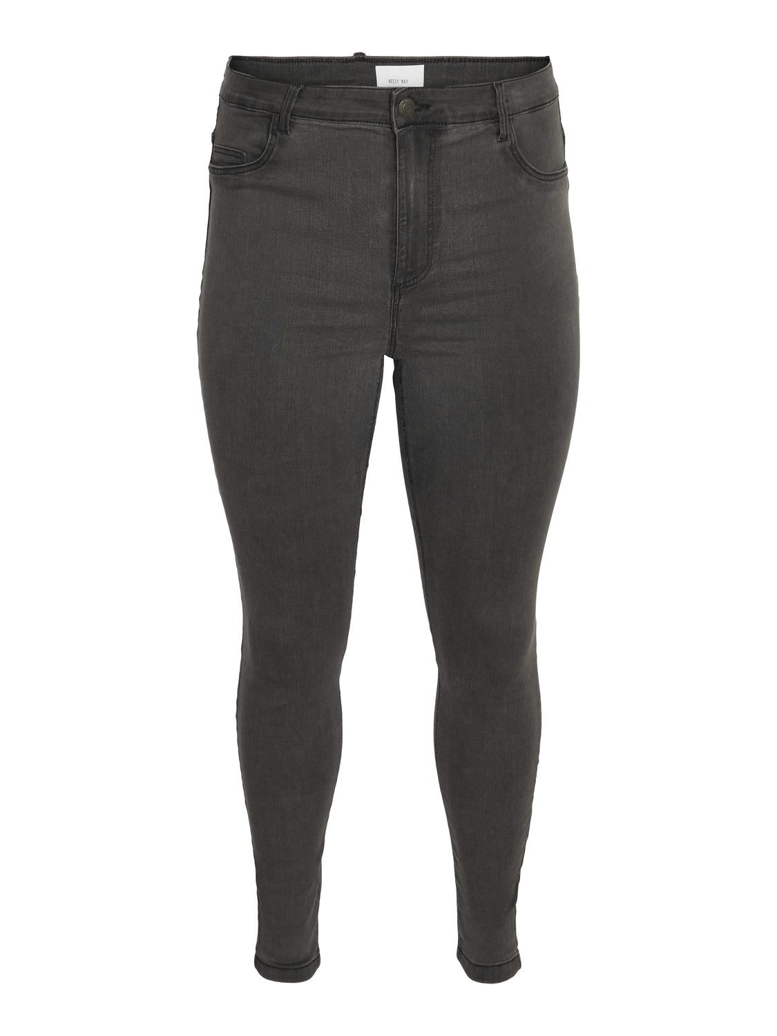 NMCALLIE HW JEANS CURVE -DARK GREY DENIM